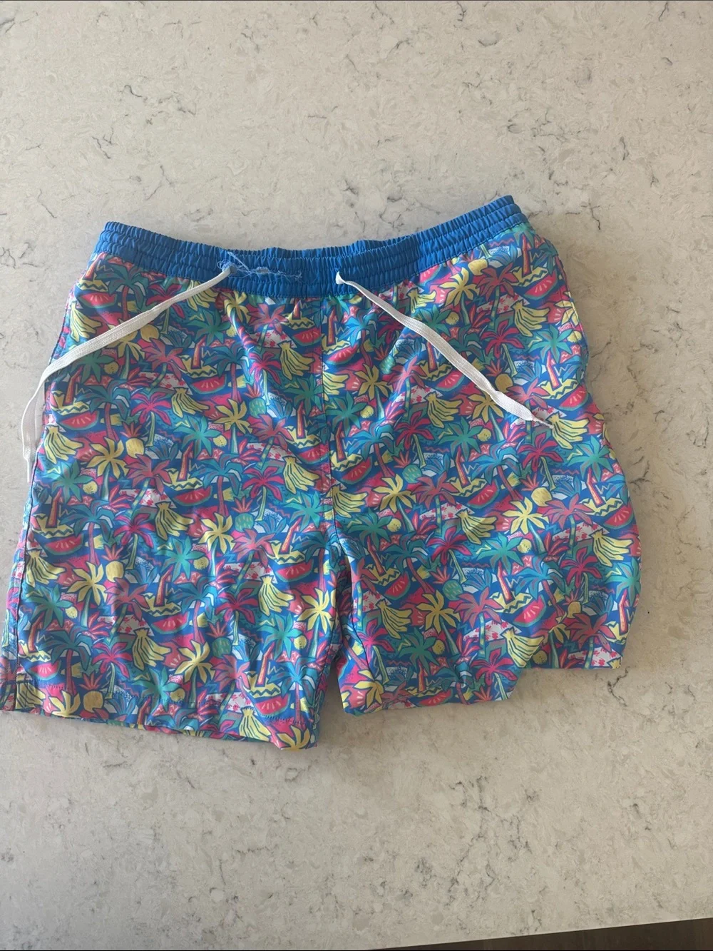 Chubbies Youth XL 18-20 Tropical Floral Swim Trunks - Blue Multicolor